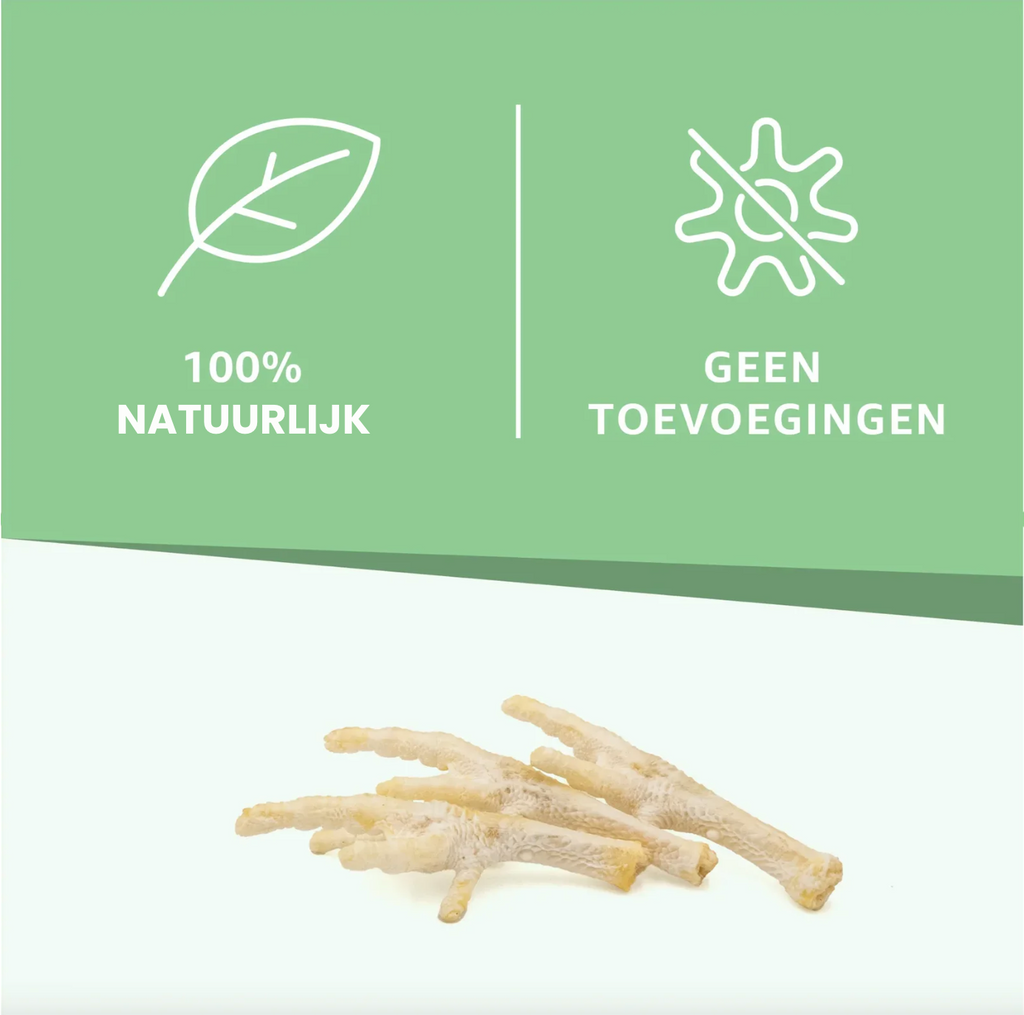 🐾 Patas de Pollo Blancas Naturales para Perros – Snack Crujiente y Rico en Proteínas 🍗