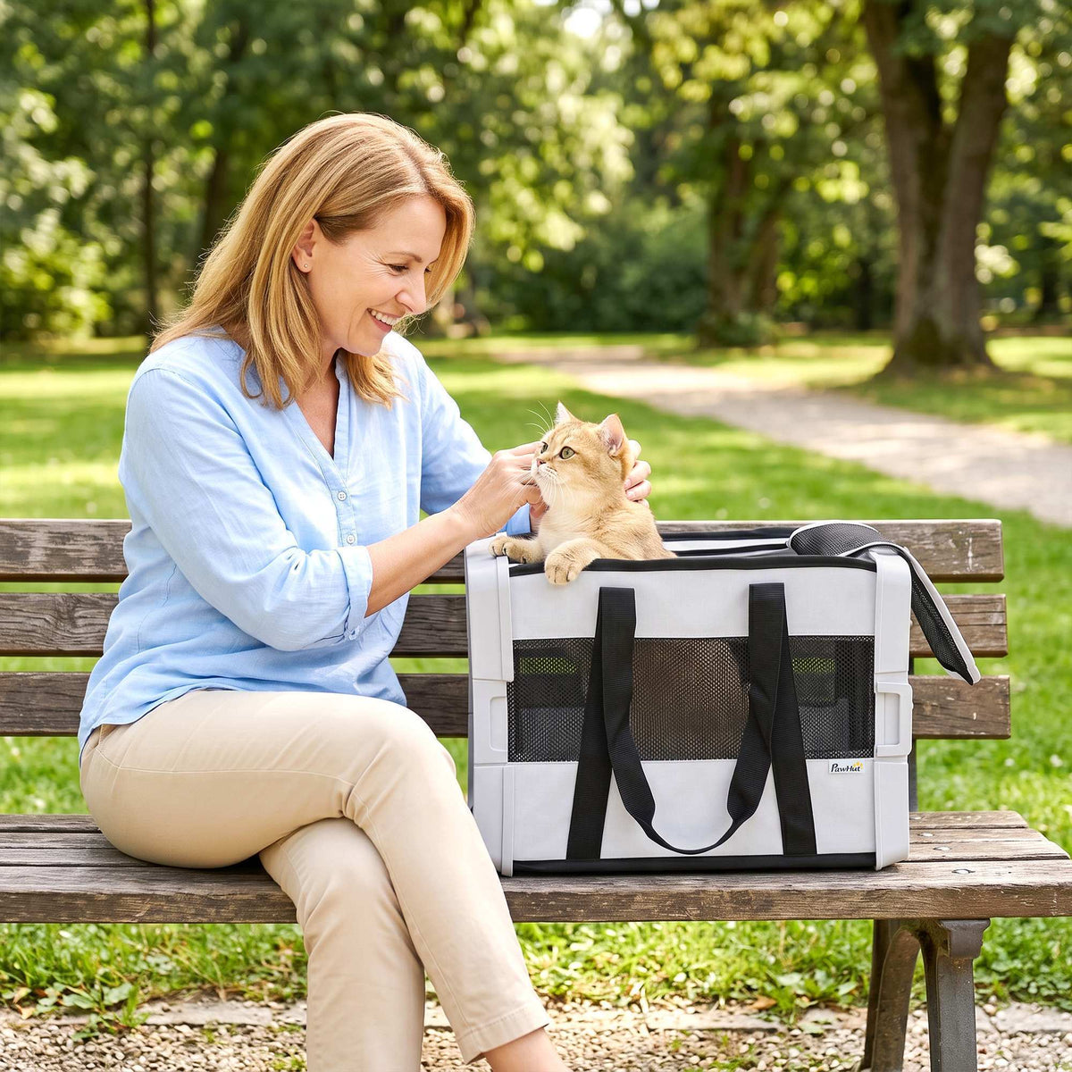 🐾 Transportín Plegable para Perros y Gatos – Comodidad, Seguridad y Fácil Almacenamiento