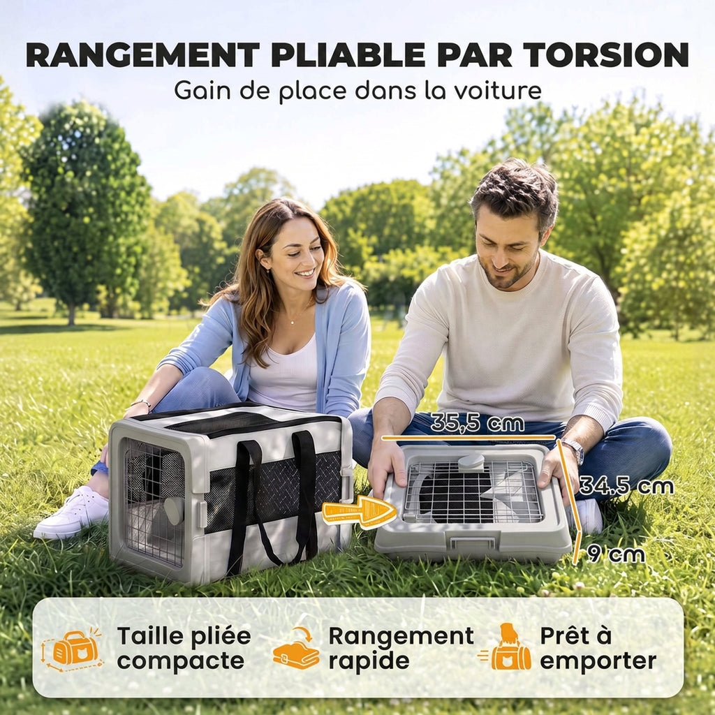 🐾 Transportín Plegable para Perros y Gatos – Comodidad, Seguridad y Fácil Almacenamiento