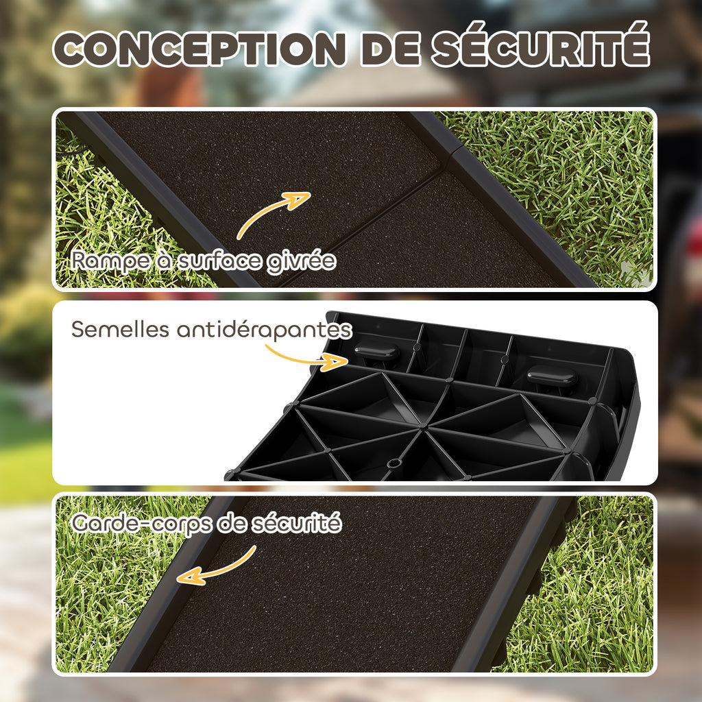 🐶 Rampa Plegable Antideslizante para Perros de 155 cm – Acceso Fácil y Seguro al Coche 🚗