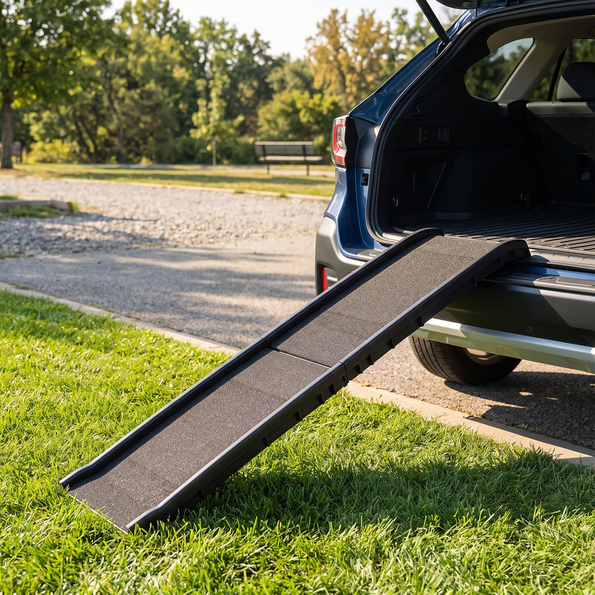 🐶 Rampa Plegable Antideslizante para Perros de 155 cm – Acceso Fácil y Seguro al Coche 🚗