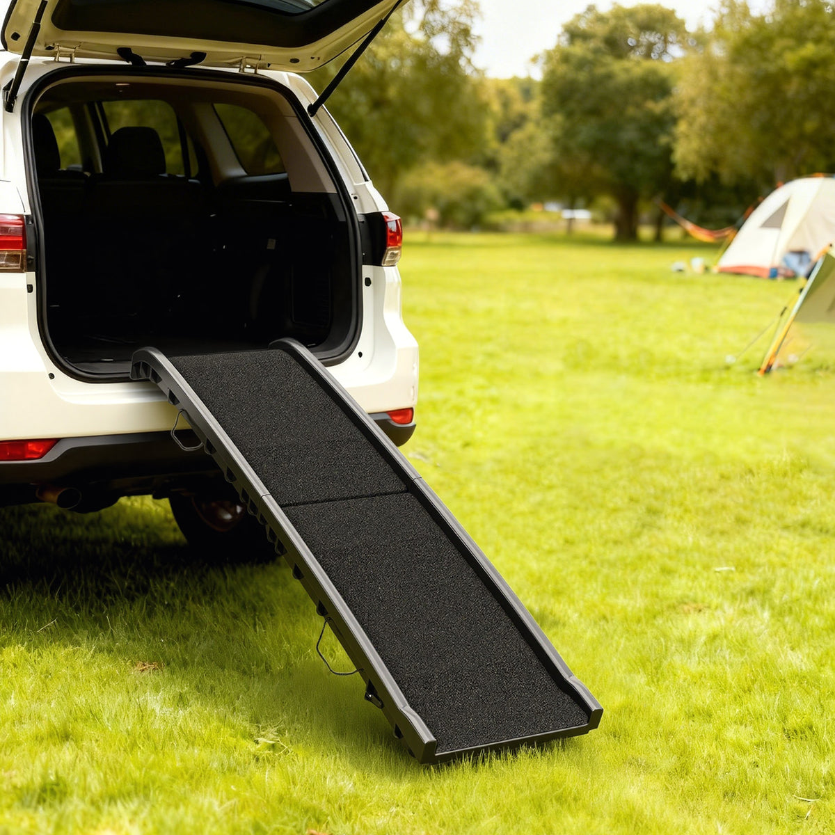 🐶 Rampa Plegable Antideslizante para Perros de 155 cm – Acceso Fácil y Seguro al Coche 🚗